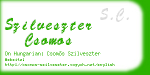 szilveszter csomos business card