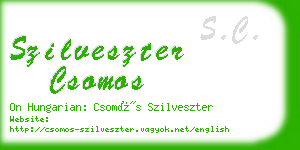 szilveszter csomos business card